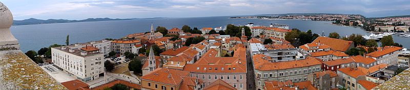 Zadar vom höchsten Turm aus