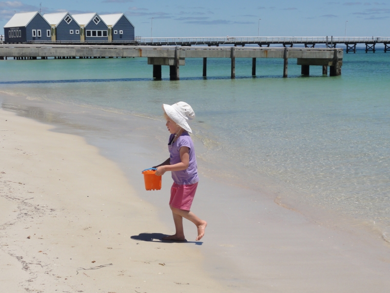 Vivien vor dem Jetty in Busselton