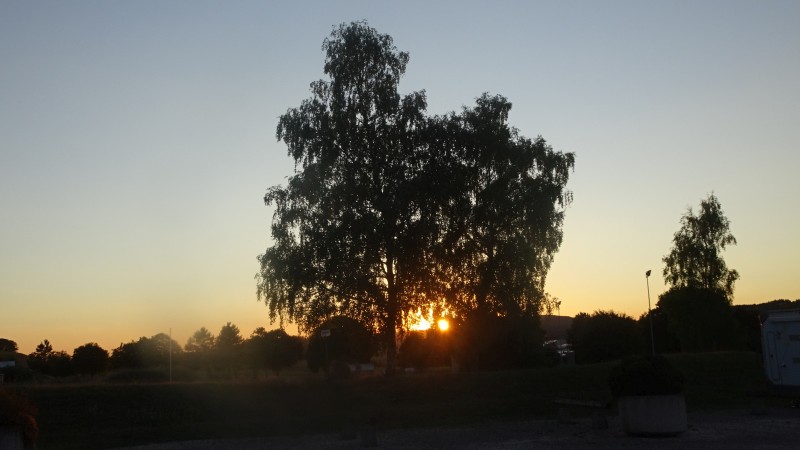 Sonnenuntergang in Münsingen